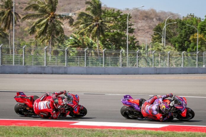 motogp:-martin-vence-corrida-na-indonesia-marcada-por-nove-desistencias;-bagnaia-fica-em-3o