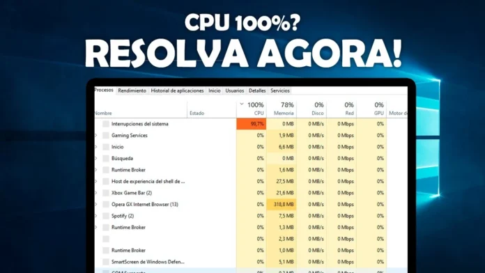 Saiba como arrumar computador com CPU em 100%